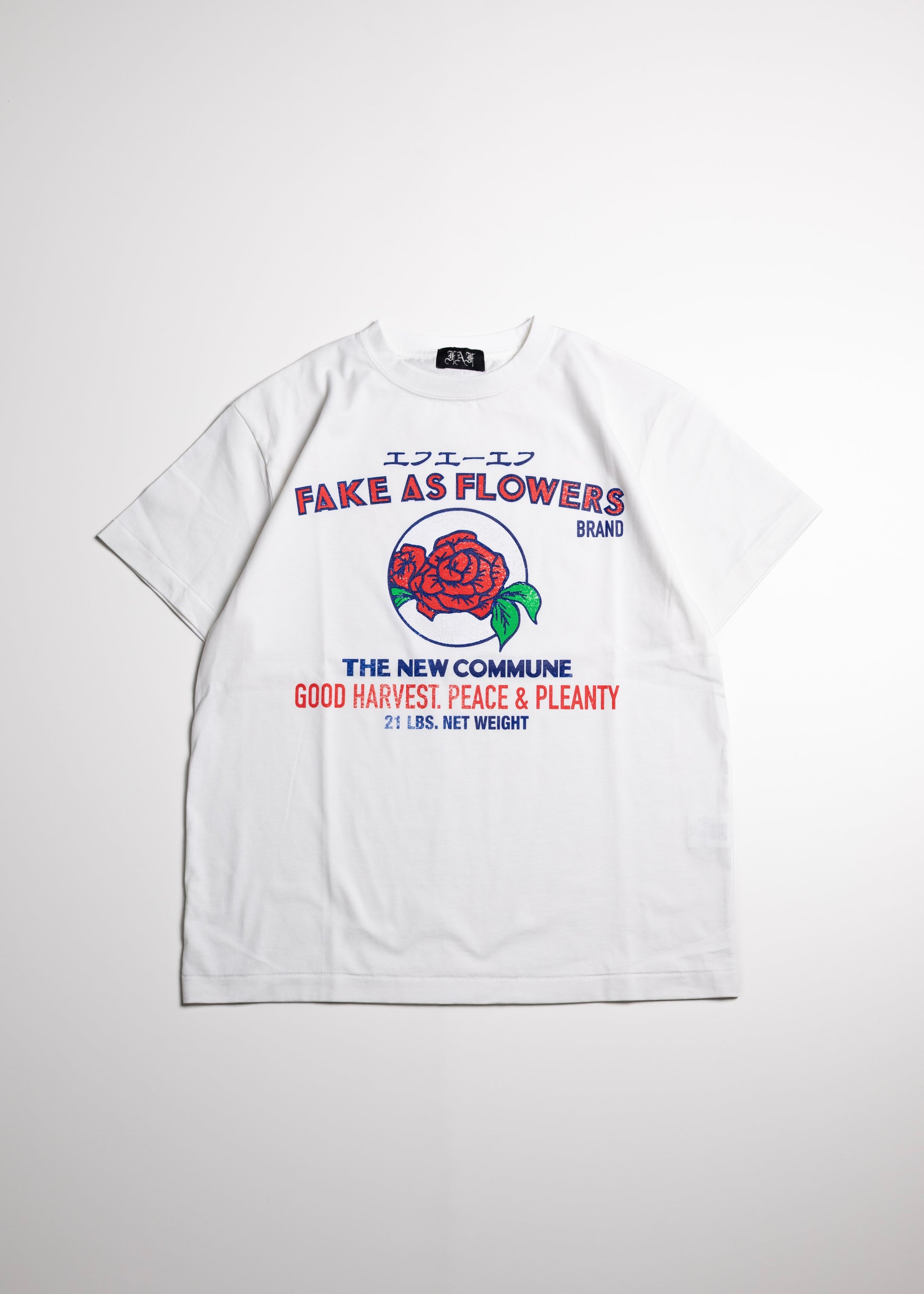 FAF Label Tee Tシャツ ホワイト 正面