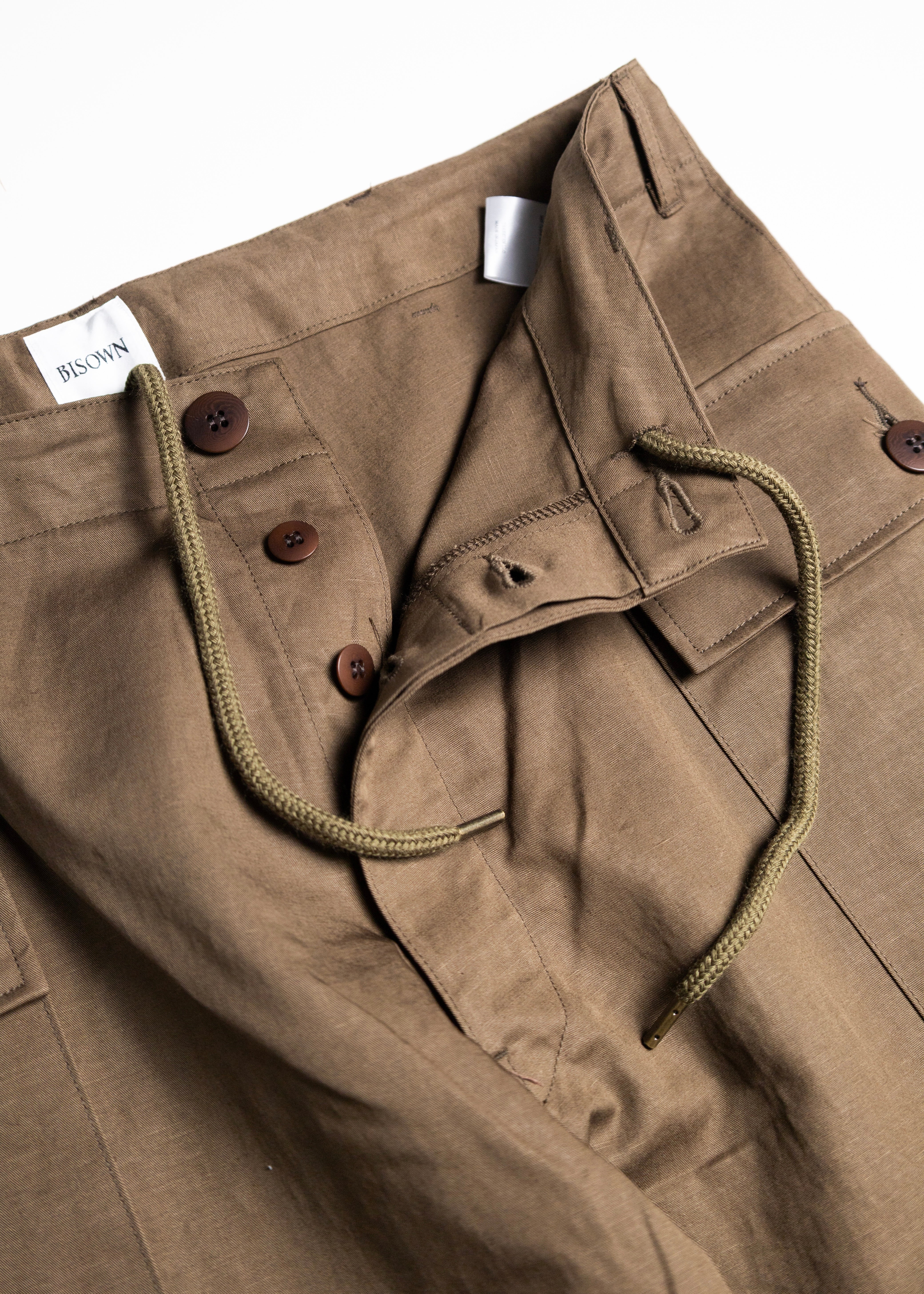 BISOWN（ビソウン）COTTON LINEN M43 TROUSERS – process