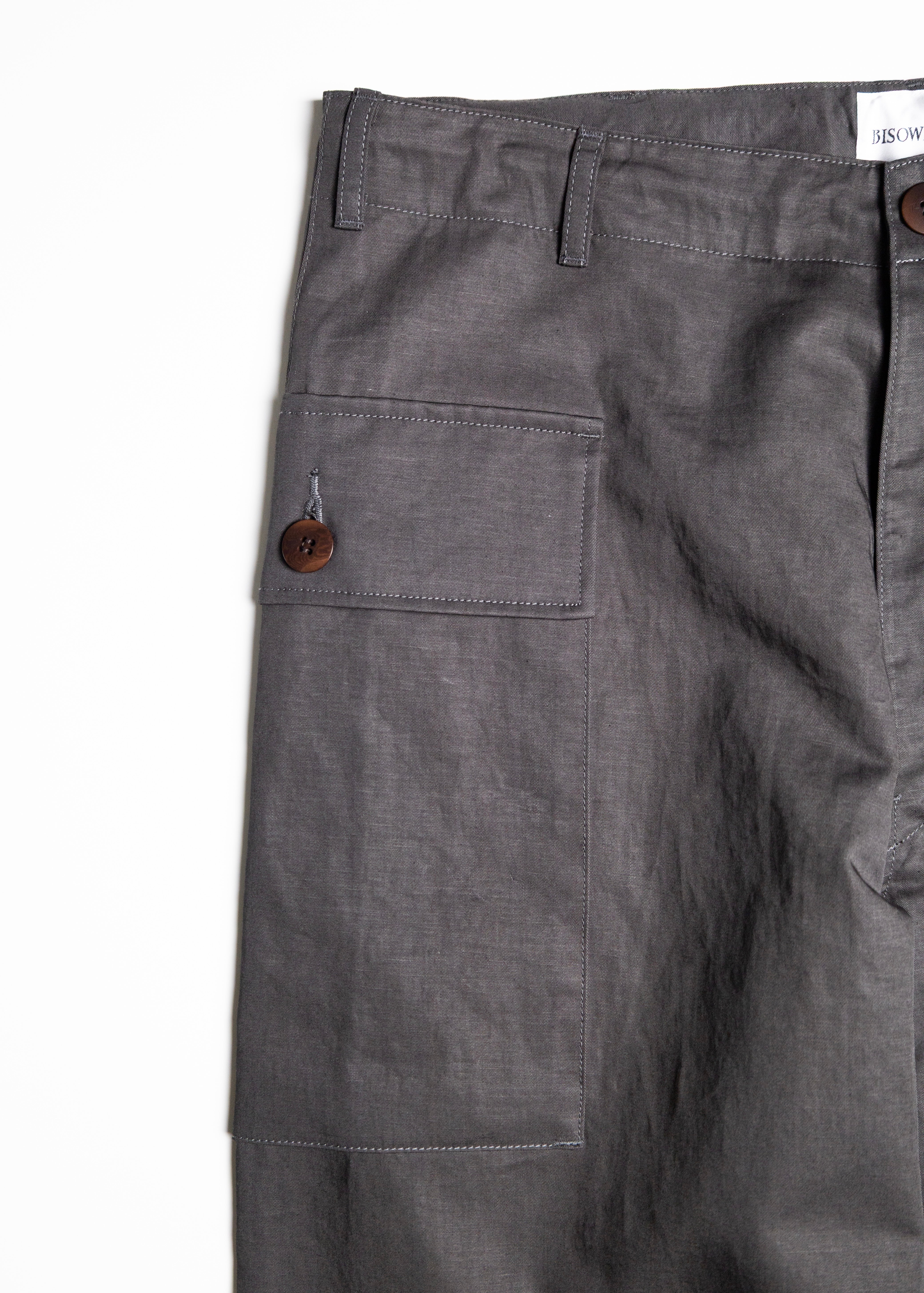 BISOWN（ビソウン）COTTON LINEN M43 TROUSERS – process