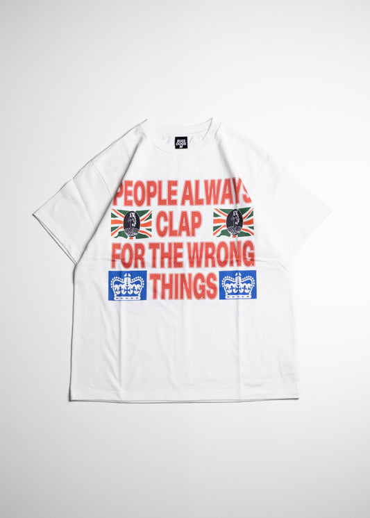 BIAS DOGS NAPPY Tシャツ ホワイト 正面