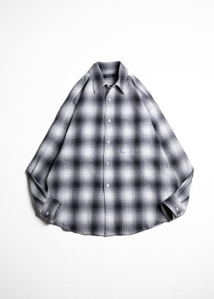 ROTOL Dry Ombre Wide Shirt ロトル オンブレチェックシャツ 正面