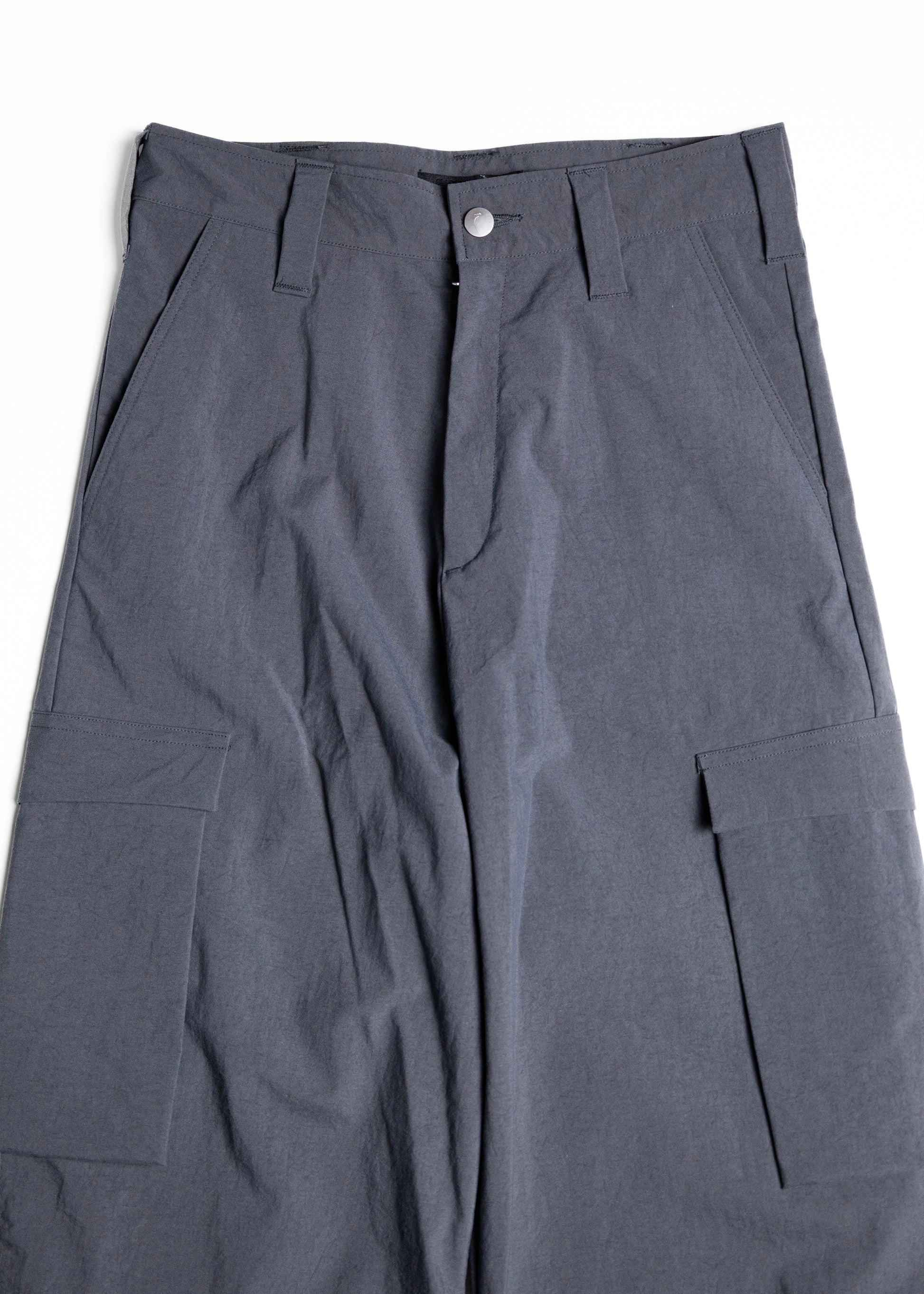ryaw Sy cargo PANTS カーゴパンツ ナイロン グレー 正面