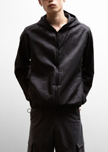 ryaw Inverted Pleat SHELL ナイロン シェル ブラック 正面. 着用モデル SIZE3