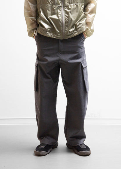 ryaw Sy cargo PANTS カーゴパンツ ナイロン グレー 正面 着用モデル SIZE1
