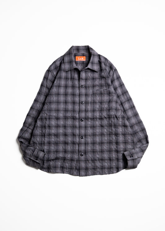 Laid.B Wet Rag Check Shirts チェックシャツ ブラック 正面
