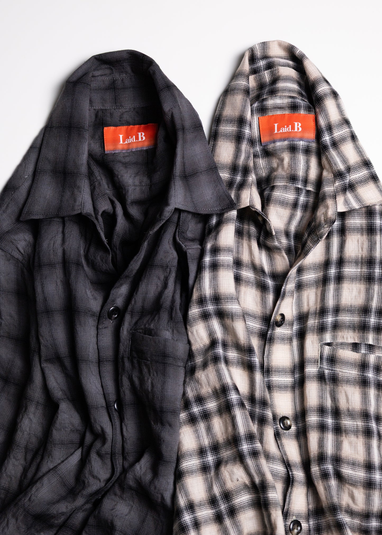 [Laid.B] Wet Rag Check Shirts