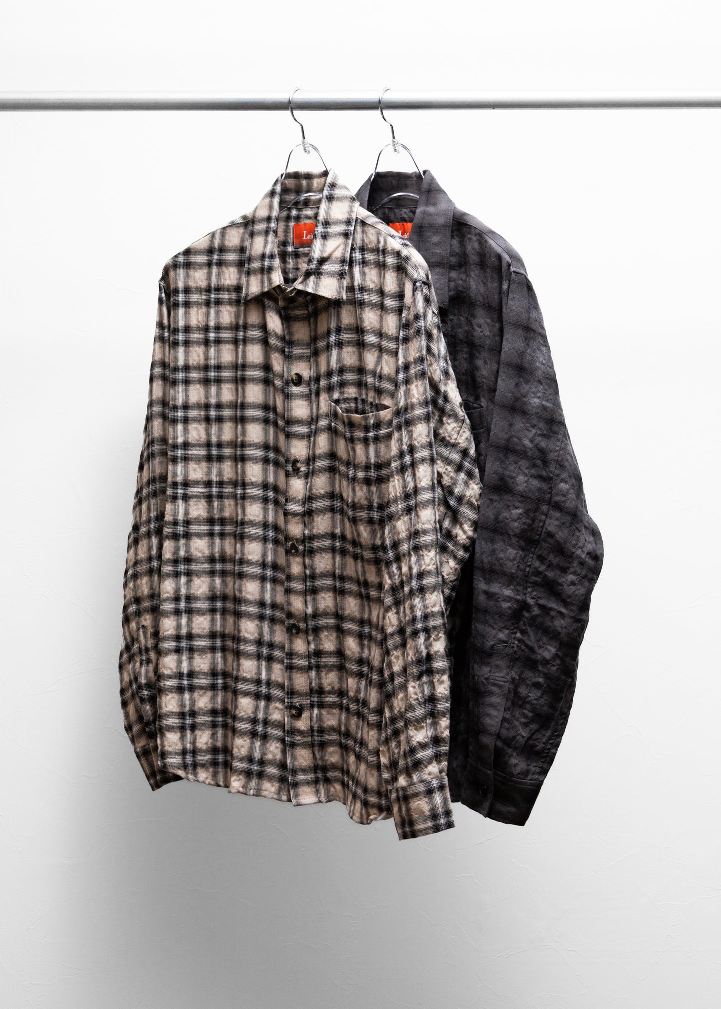[Laid.B] Wet Rag Check Shirts