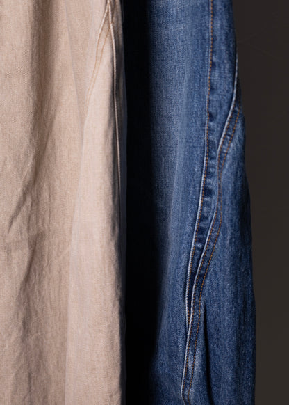 [KHOKI] 3D cutting denim pants
