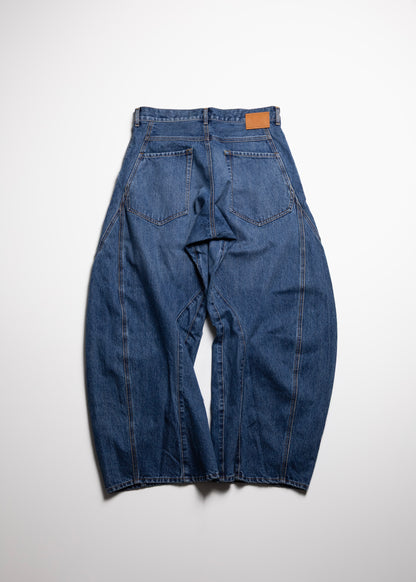 [KHOKI] 3D cutting denim pants