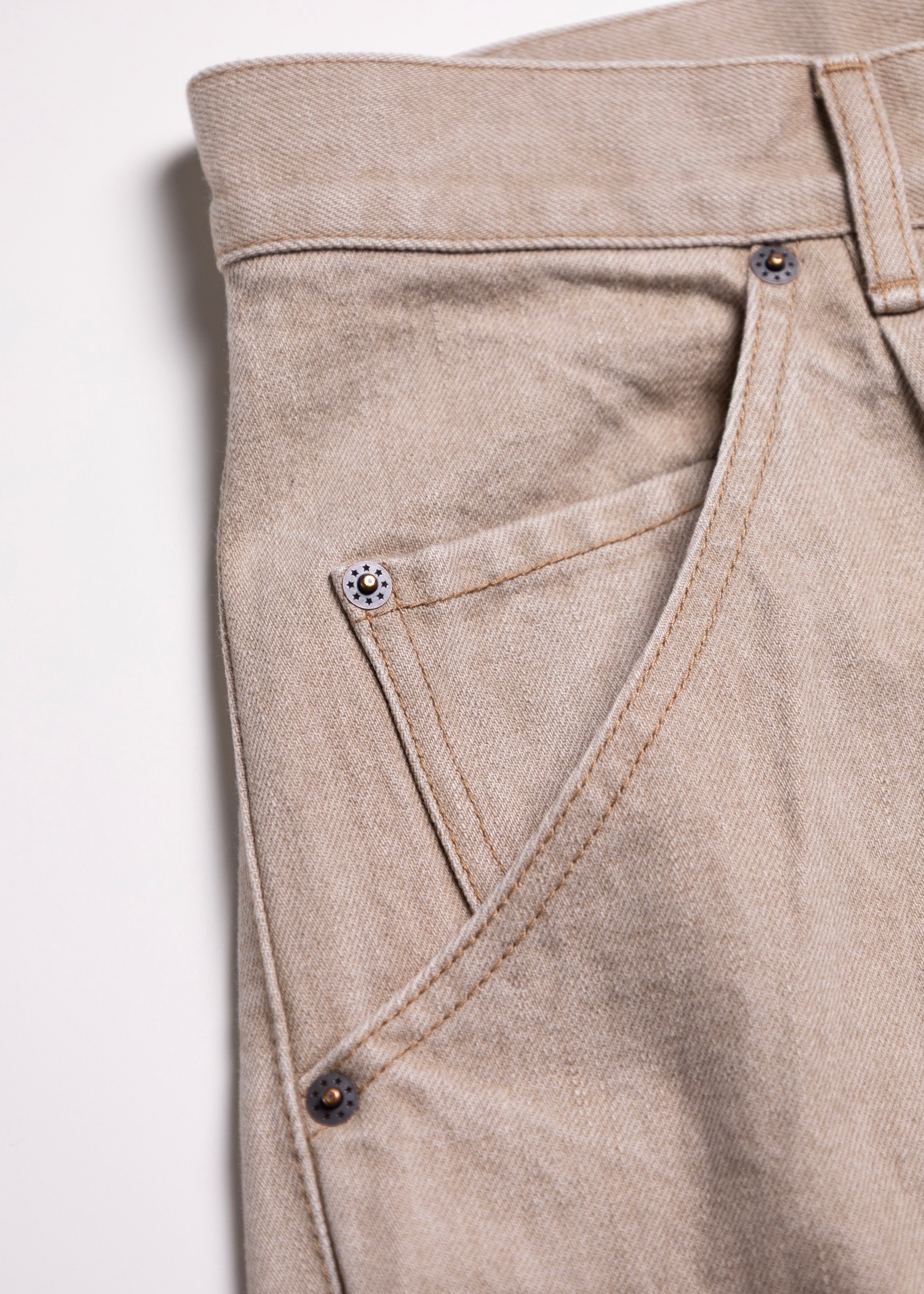 KHOKI （コッキ）3D cutting denim pants – process