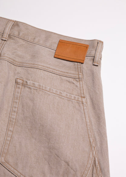 [KHOKI] 3D cutting denim pants