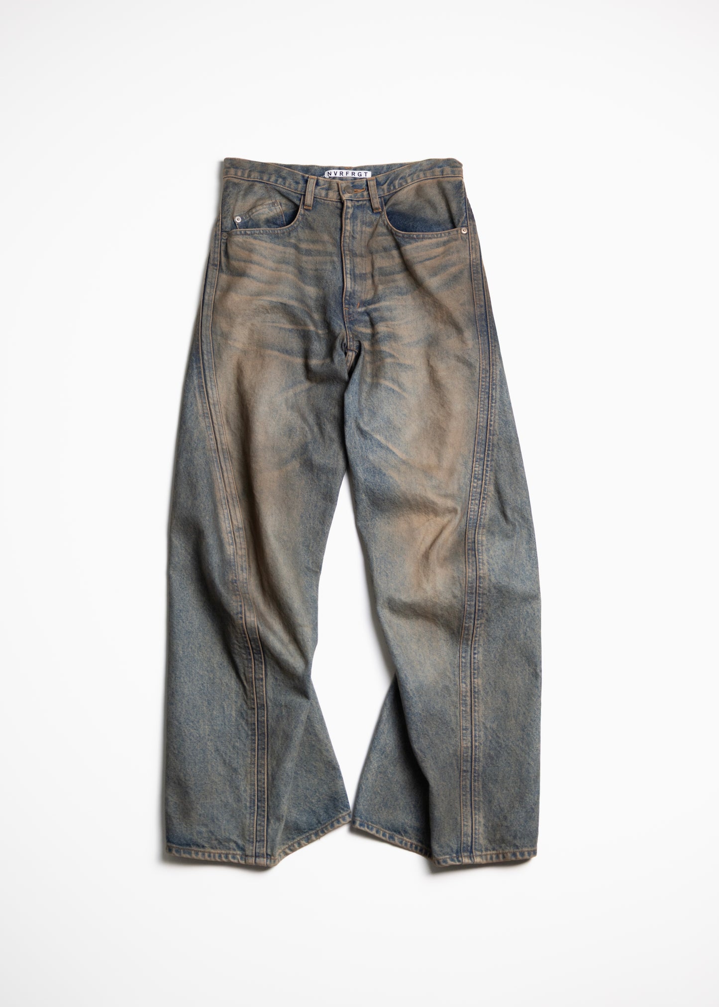 [NVRFRGT] 3D TWISTED WIDE LEG JEANS