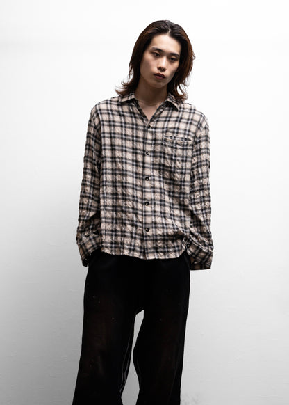 [Laid.B] Wet Rag Check Shirts