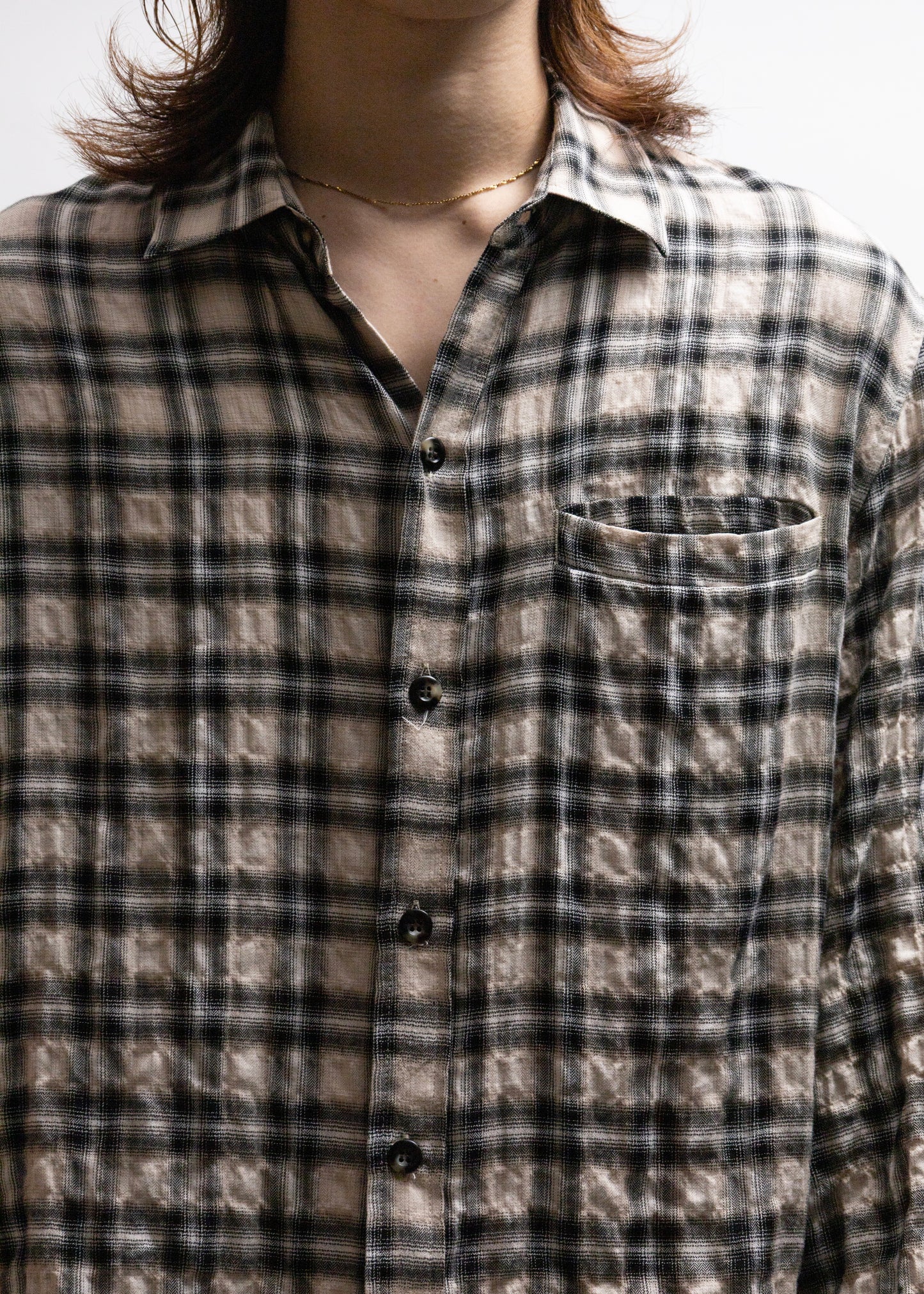 [Laid.B] Wet Rag Check Shirts