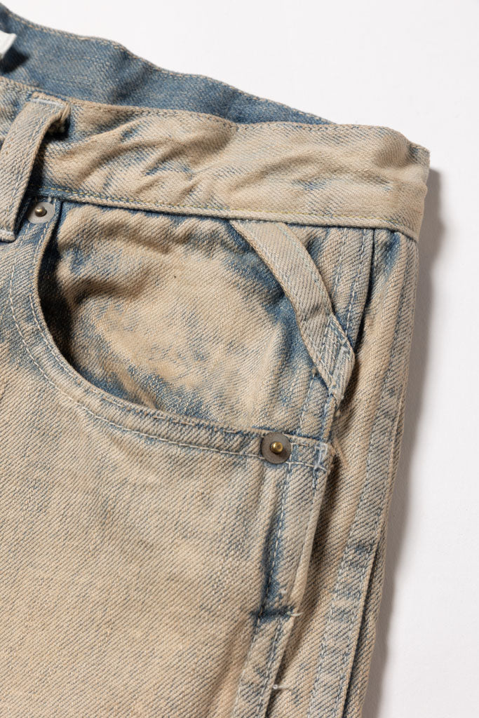 [ROTOL] TRIPLE SEAMS 6P DENIM WIDE BLEACH