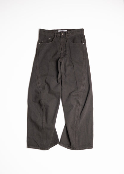 [NVRFRGT] 3D TWISTED WIDE LEG JEANS