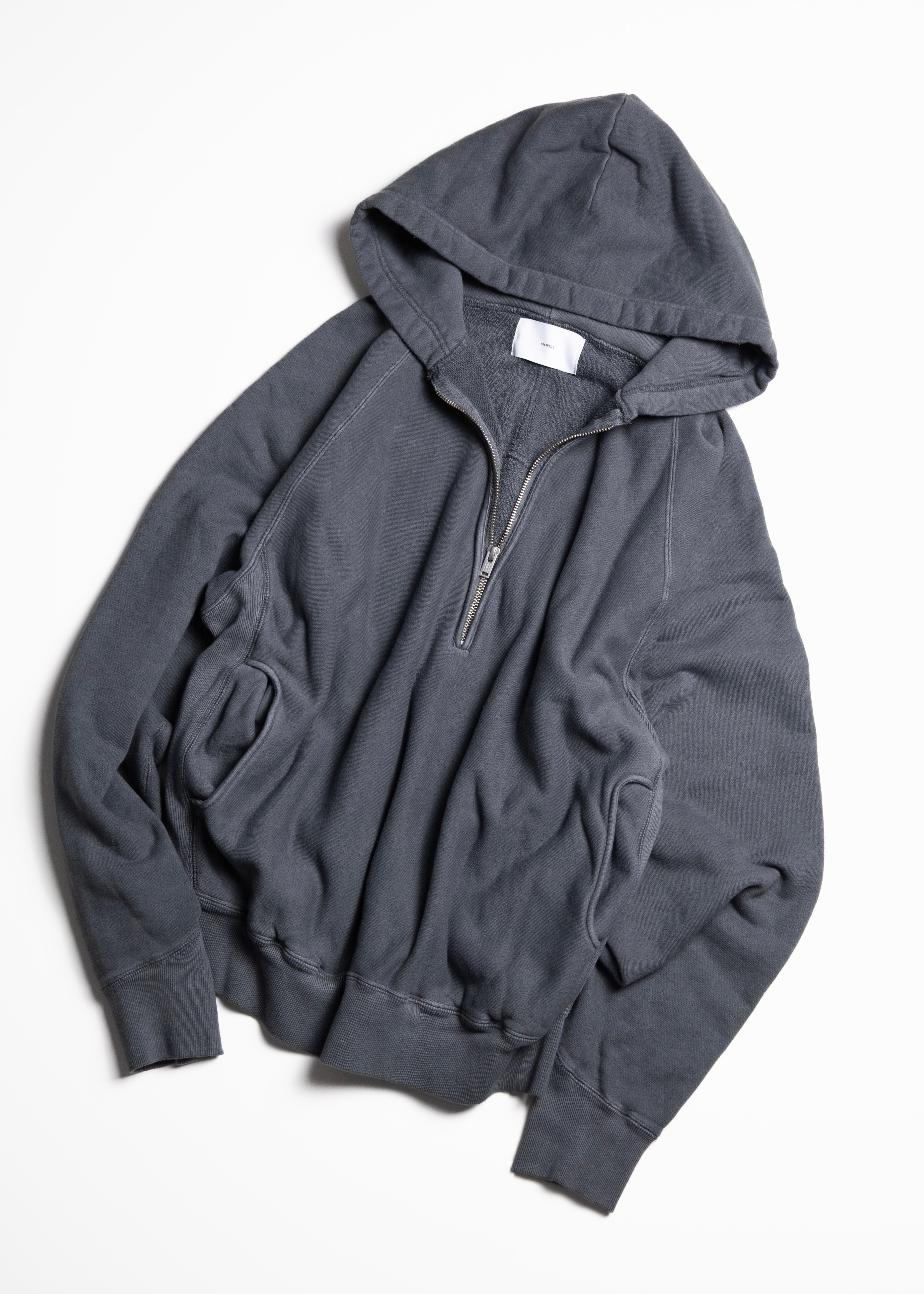 SUGARHILL(シュガーヒル) ZIP UP DAMAGED JACKET SUGARHILL（シュガーヒル）HALF ZIP HOODIE – process