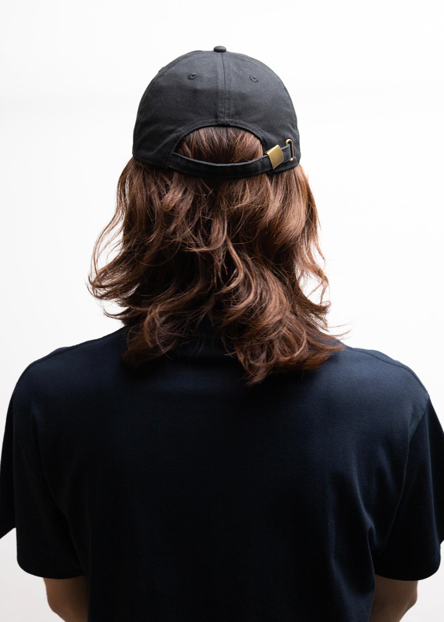 CABARET POVAL 3G Logo 6-Panel Cap キャップ ロゴ ブラック チャコール 背面　着用モデル180cm 