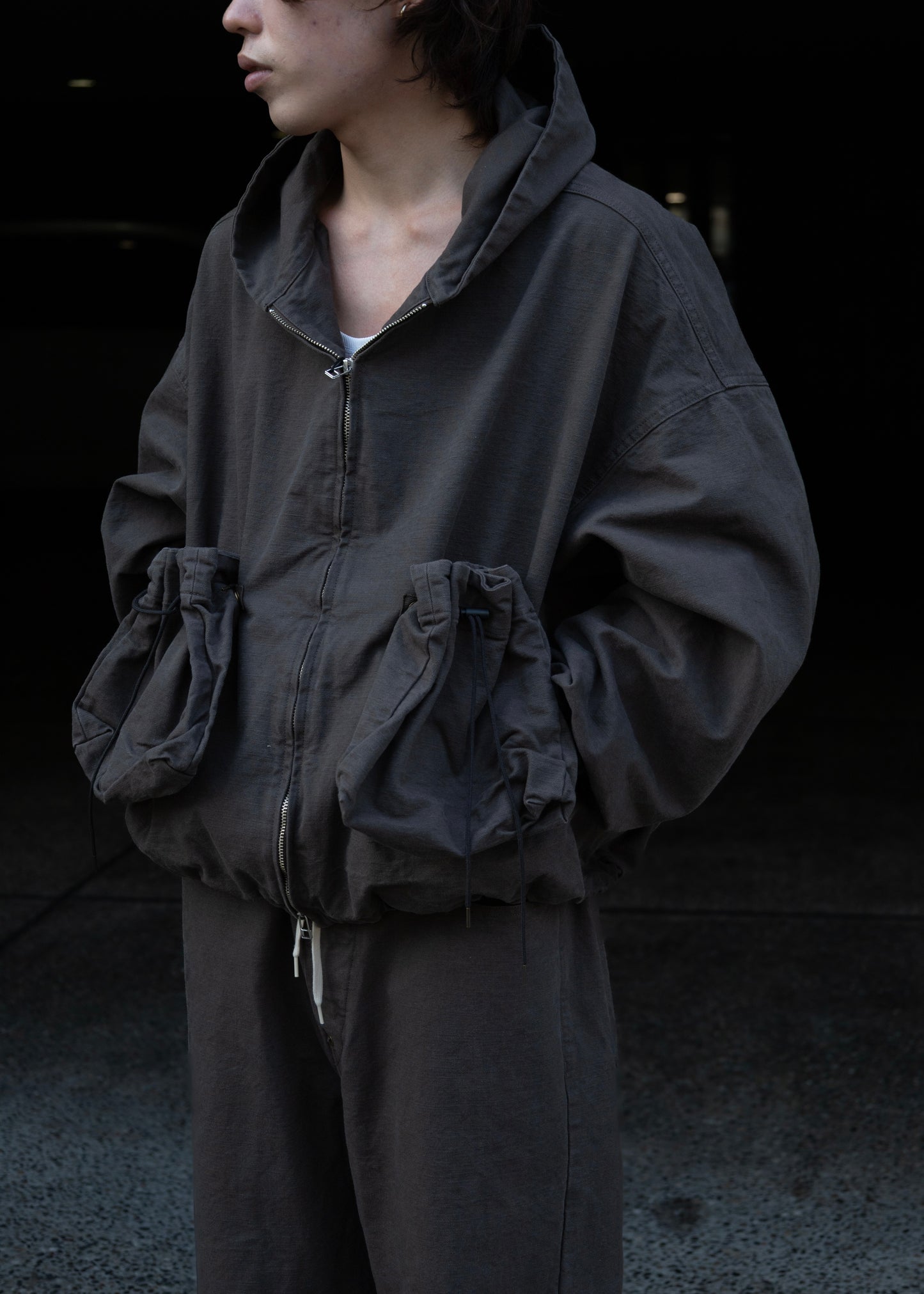 [refomed] "KINCHAKU" DUCK HOODIE