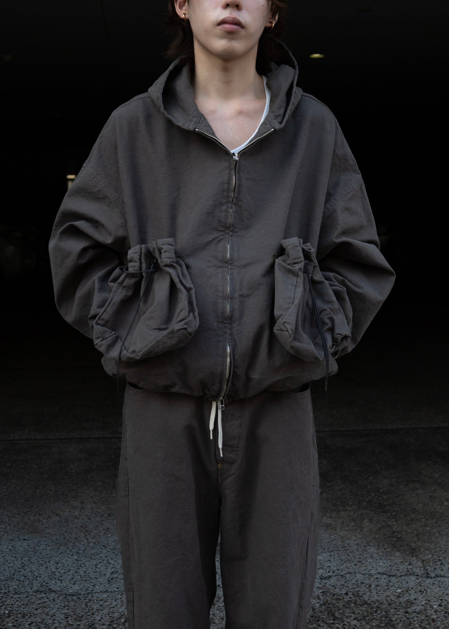 [refomed] "KINCHAKU" DUCK HOODIE
