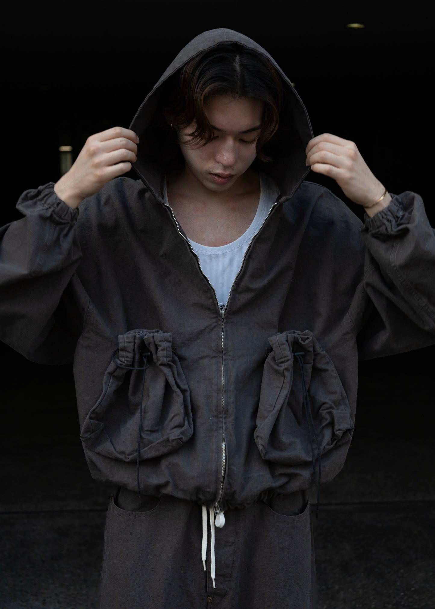 [refomed] "KINCHAKU" DUCK HOODIE