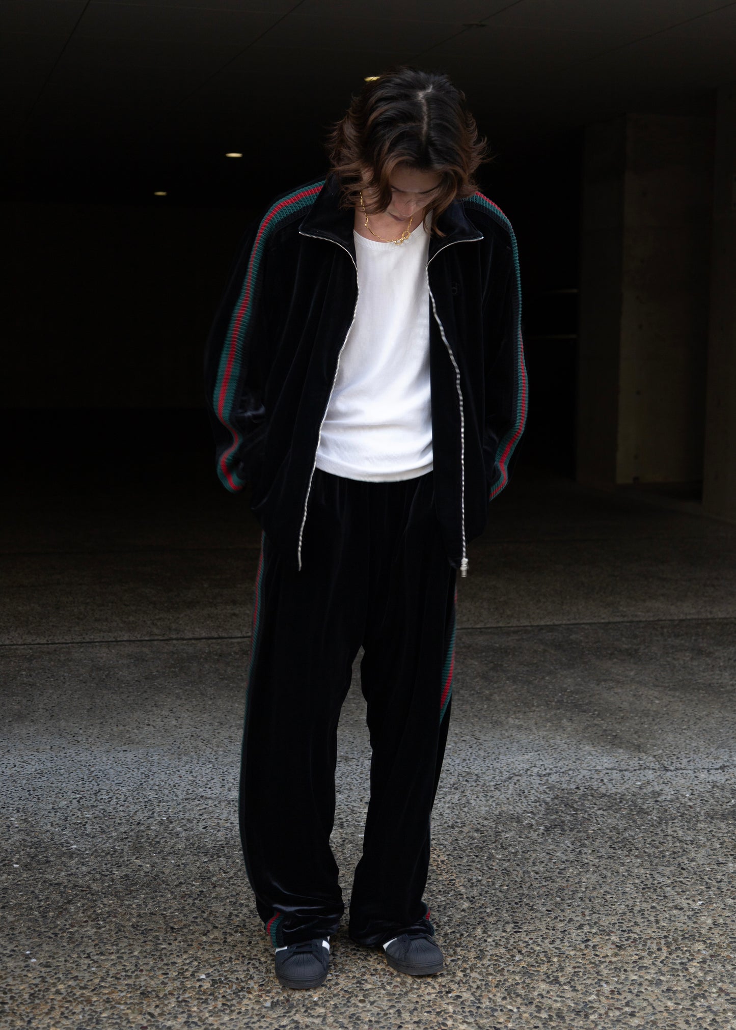 [The DUFFER N NEPHEWS] TRACK JACKET VELOURS
