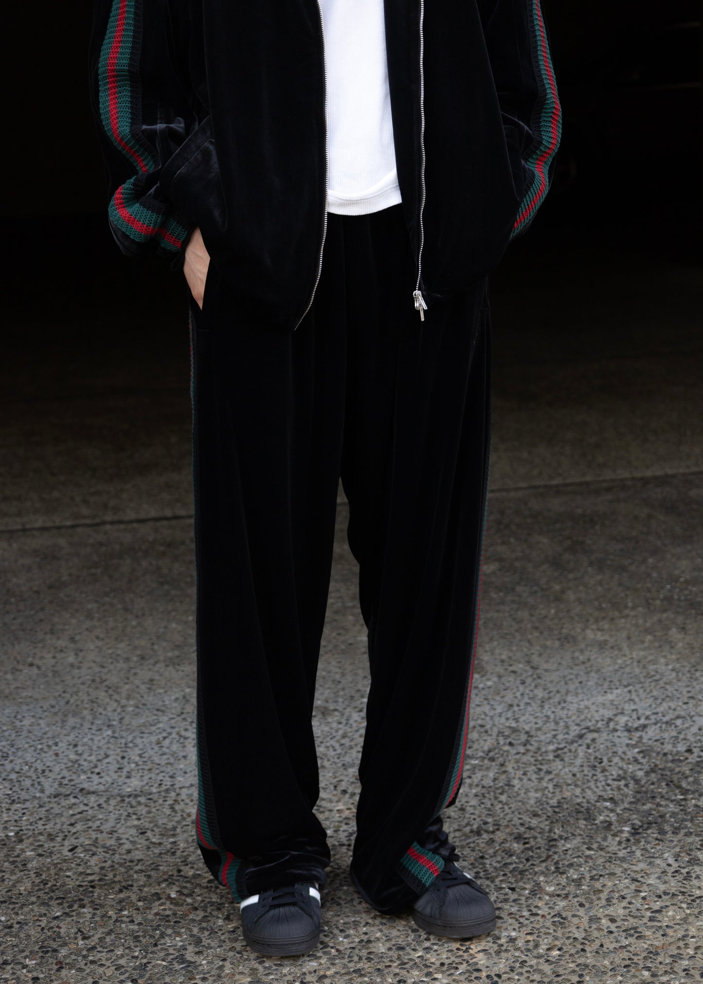 [The DUFFER N NEPHEWS] TRACK PANTS VELOURS