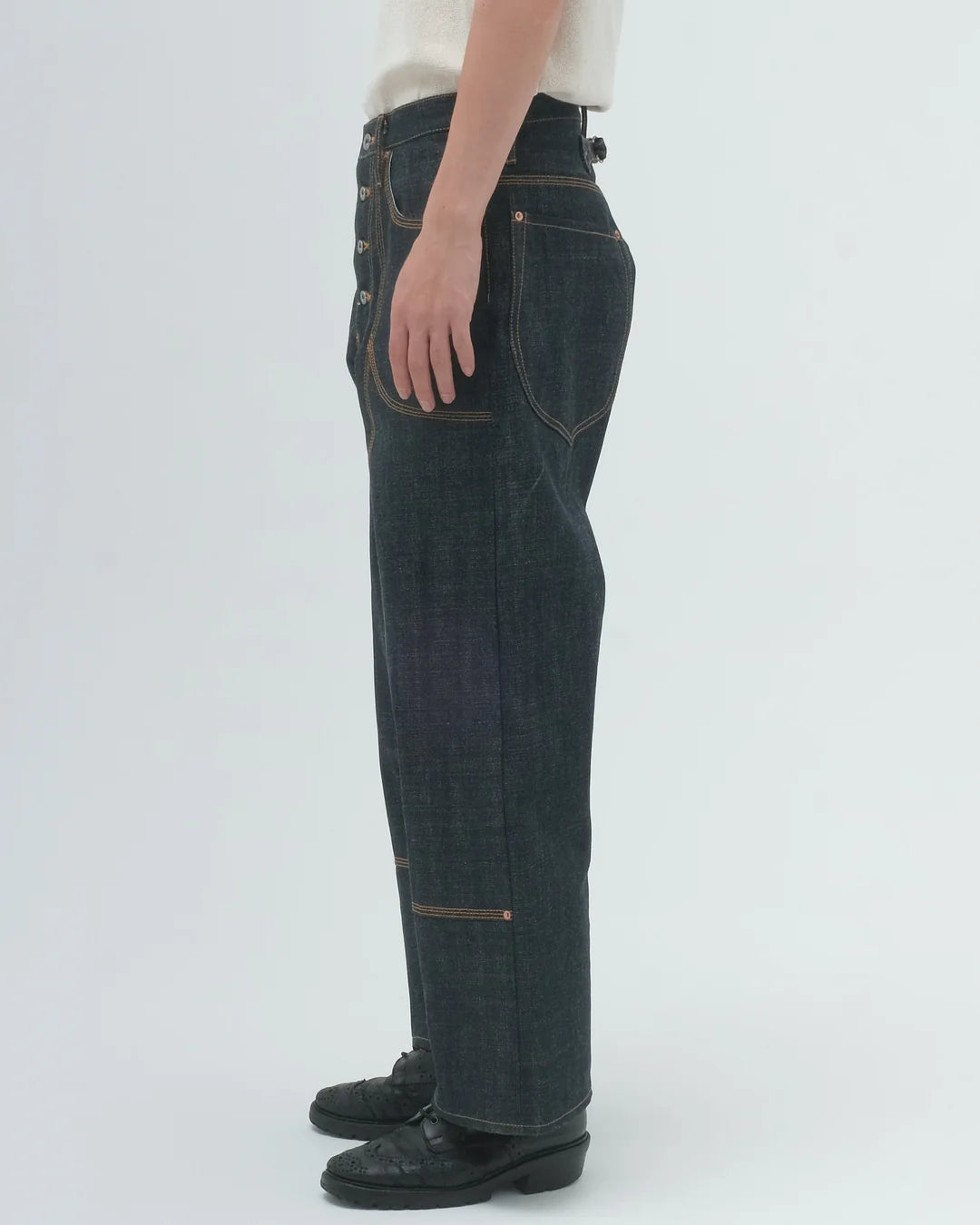 [SUGARHILL] CLASSIC DOUBLE KNEE DENIM PANTS