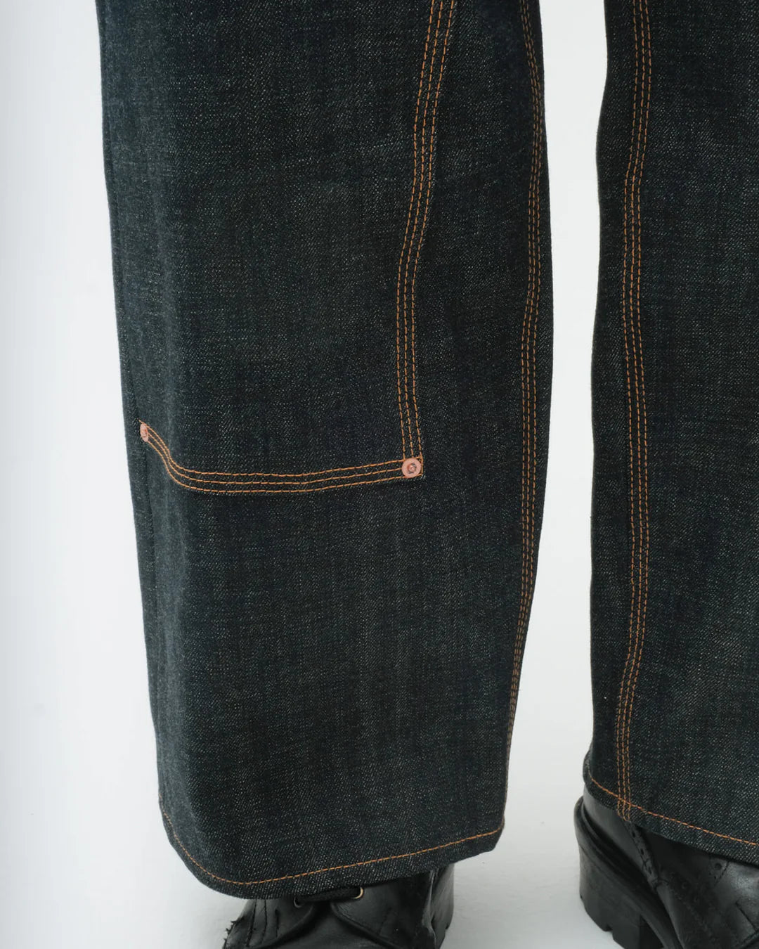 [SUGARHILL] CLASSIC DOUBLE KNEE DENIM PANTS