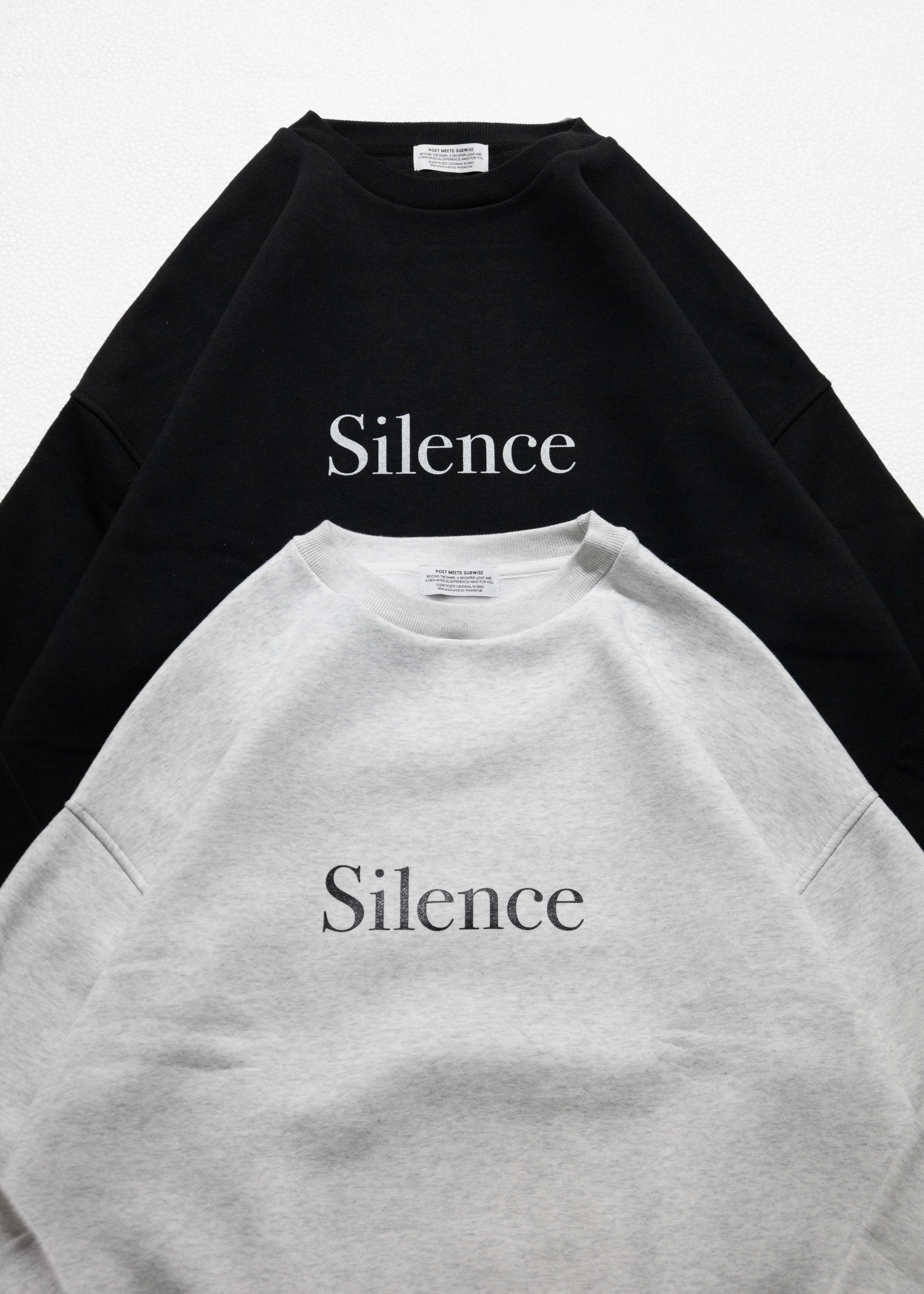 POET MEETS DUBWISE　SILENCEOversizedSweat POET MEETS DUBWISE / SILENCE Oversized Sweat 裏起毛オーバー