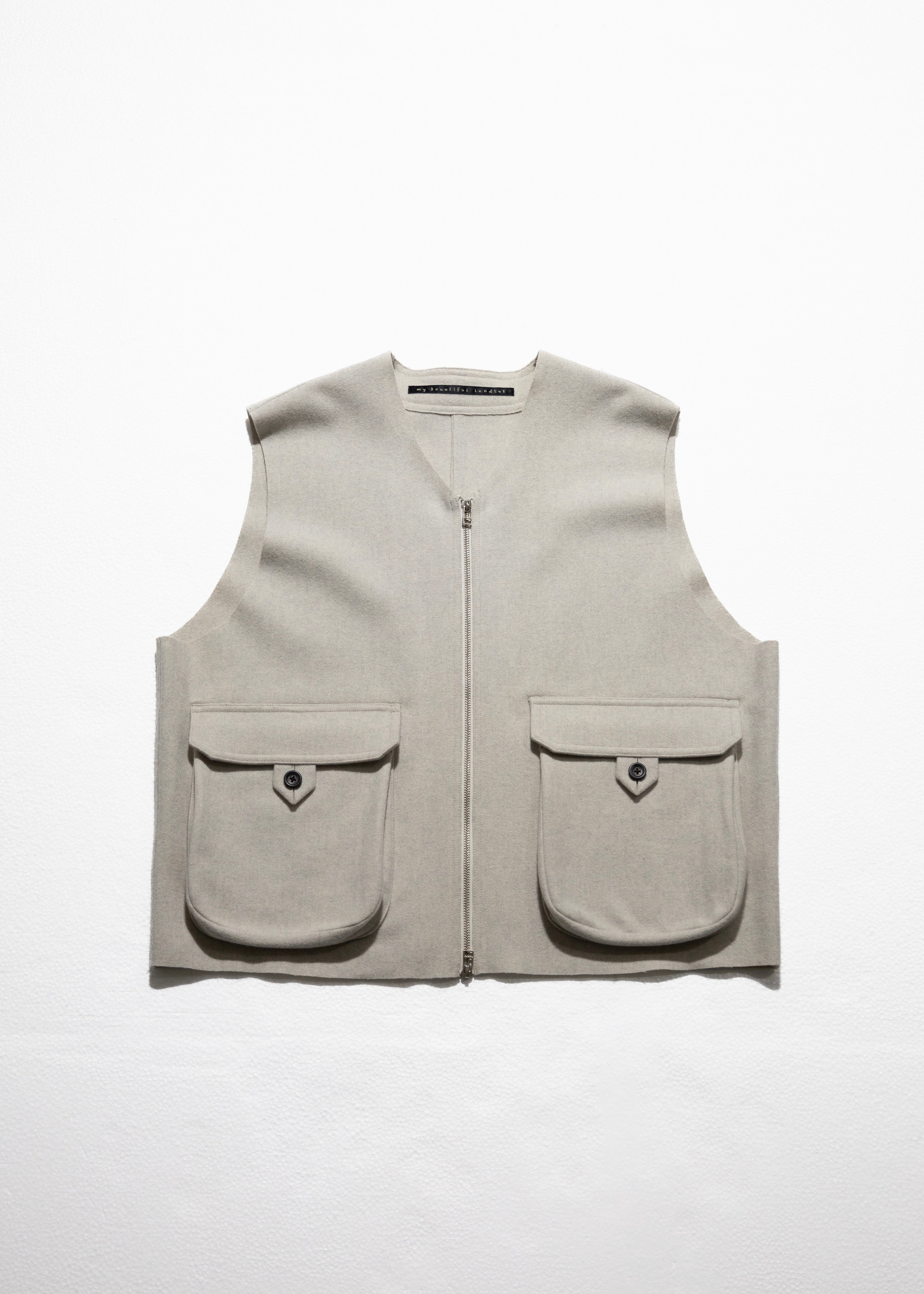 my beautiful landlet（マイビューティフルランドレット）MELTON FABRIC ZIP VEST - 通販 – process