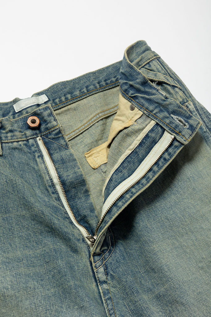 [ROTOL] TRIPLE SEAMS 6P DENIM SHORTS DAMAGE