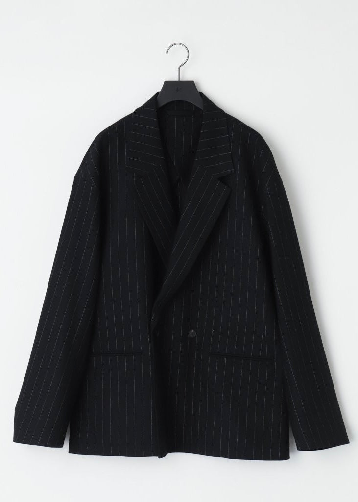 [KANEMASA PHIL.] 36G Wool Stripe Double Jacket