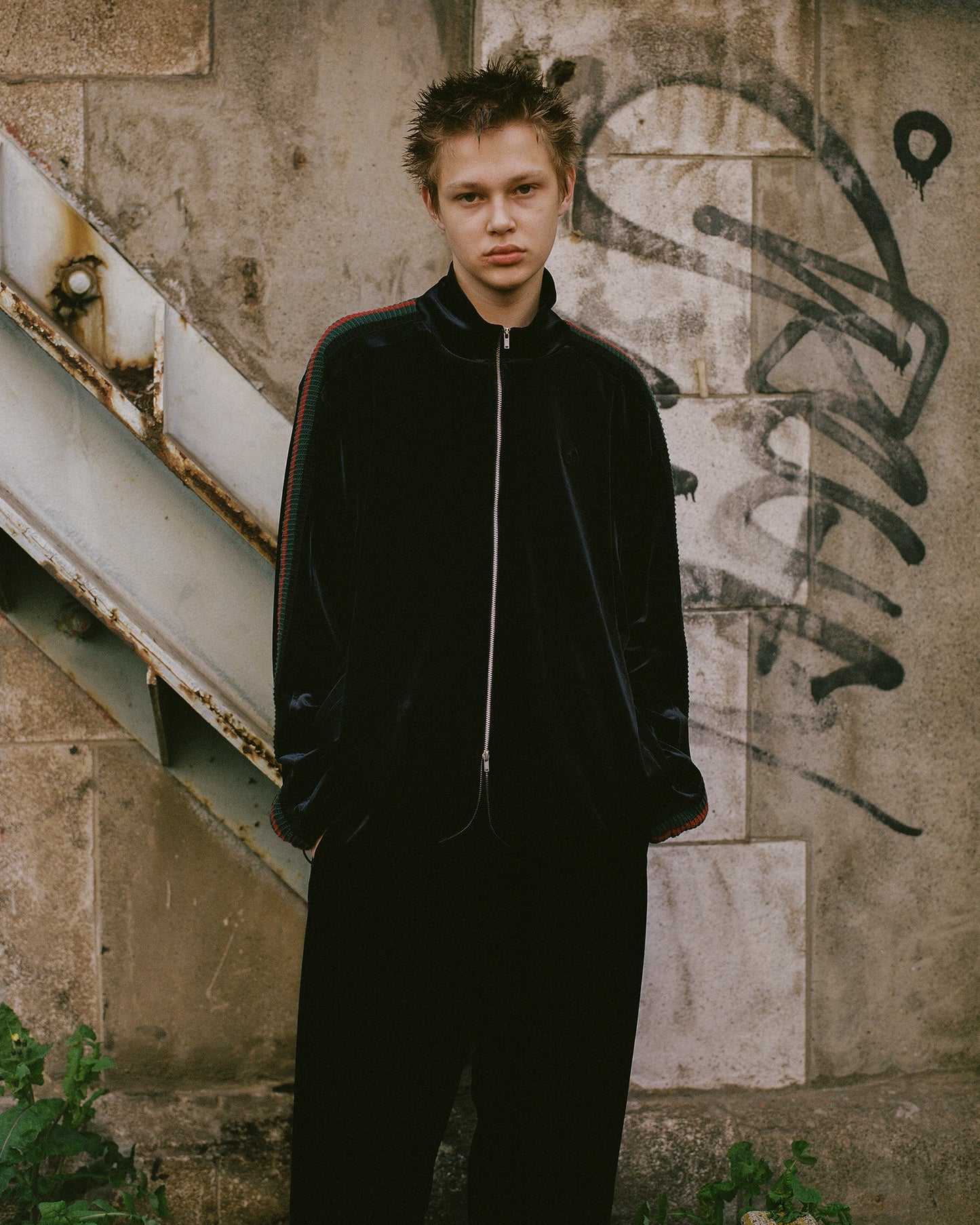 [The DUFFER N NEPHEWS] TRACK JACKET VELOURS