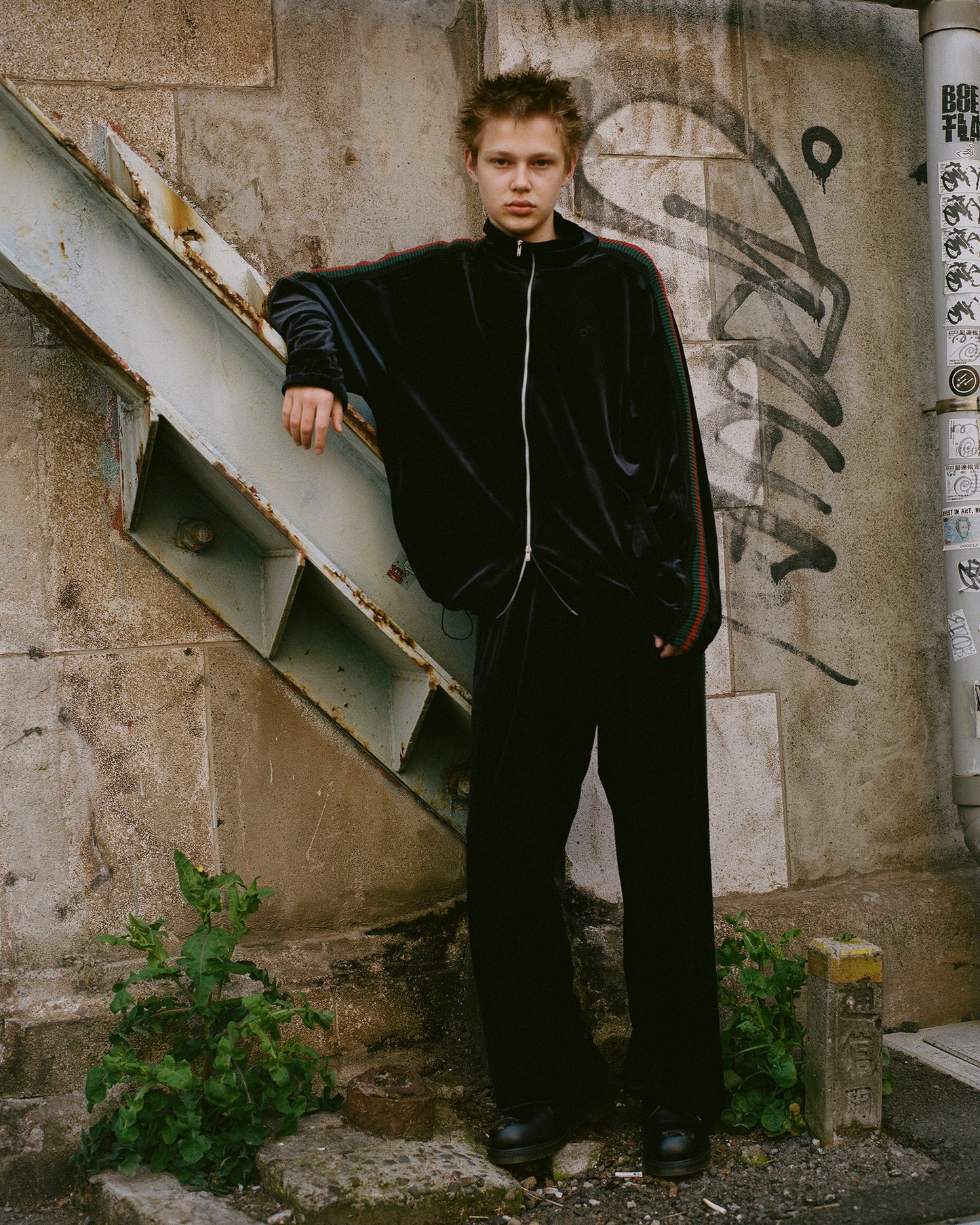 [The DUFFER N NEPHEWS] TRACK JACKET VELOURS